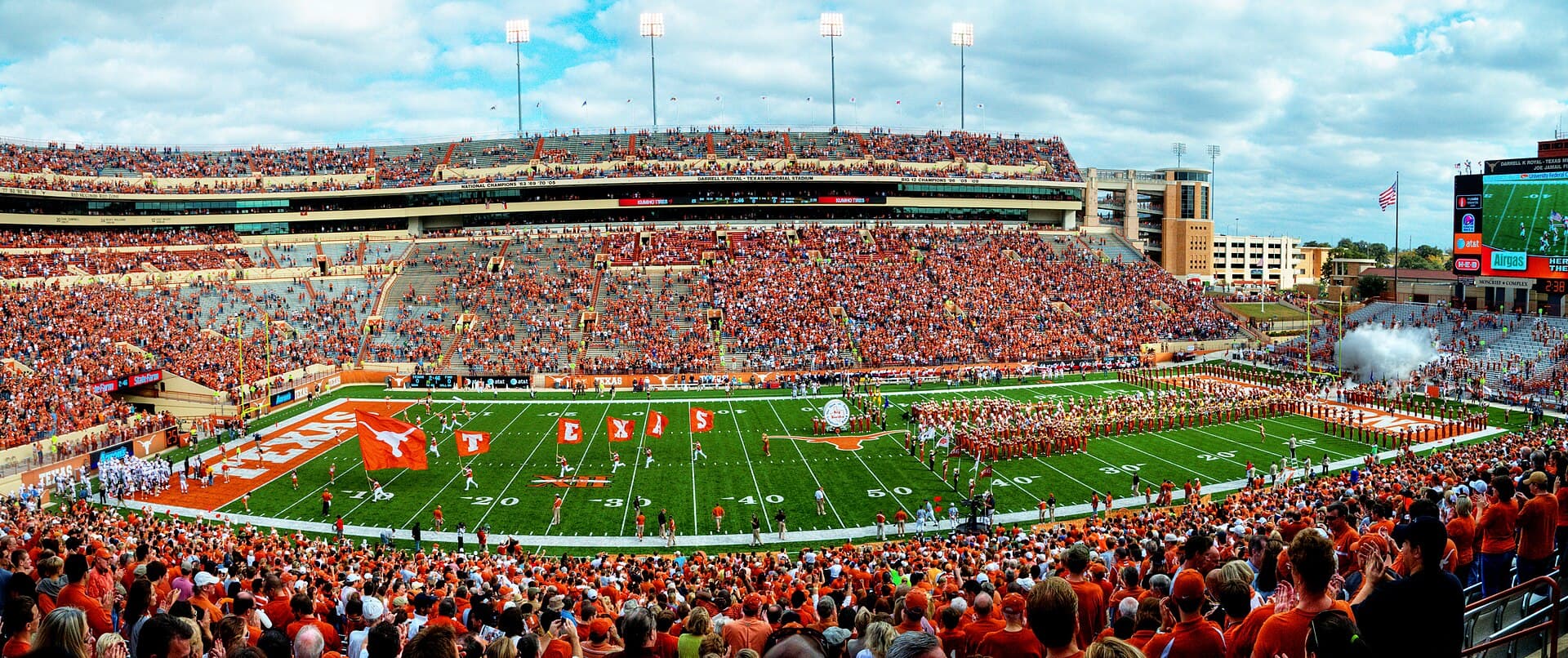 Darrell K Royal-Texas Memorial Stadium at the north edge of the University of Texas campus in Austin